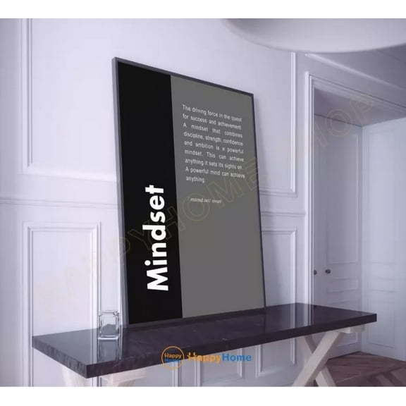 Kna Prints - Mindset Definition Wall Art Motivational Poster Inspirational Office Decor - Kir 680, UNFRAMED-8x12