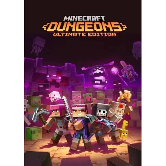 Kna Prints - Minecraft Dungeons Ultimate Edition Windows 10 Poster For Home Decor, Living Room, Bedroom, Office, UNFRAMED-24x36