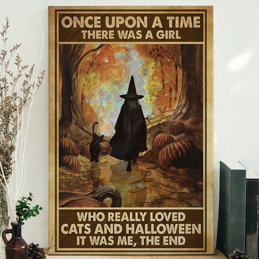 WEIMEILD Targa In Metallo Vintage - Scritta "Once Upon A Time There Was A Girl Who Really Loved Cats" - Decorazione Da Parete 20x30 Cm Per Amanti Dei Gatti