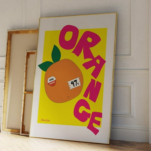 Kna Prints - Oranges Poster, Fruit Poster, Pop Poster Print, Food Illustration, Fruit Market Print, Citrus Poster Print, Orange Poster Print Unframed Poster, UNFRAMED-8x12