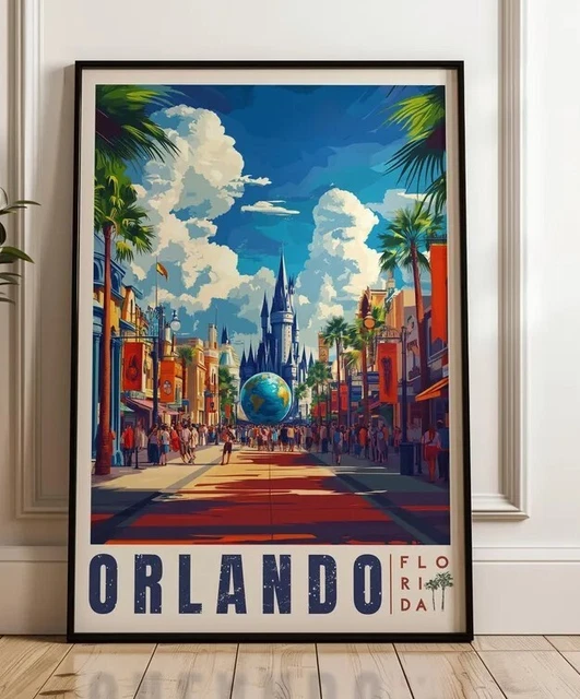 Print Rolnondo Kna Prints - Orlando Travel Poster - Florida Wall Art Print ...