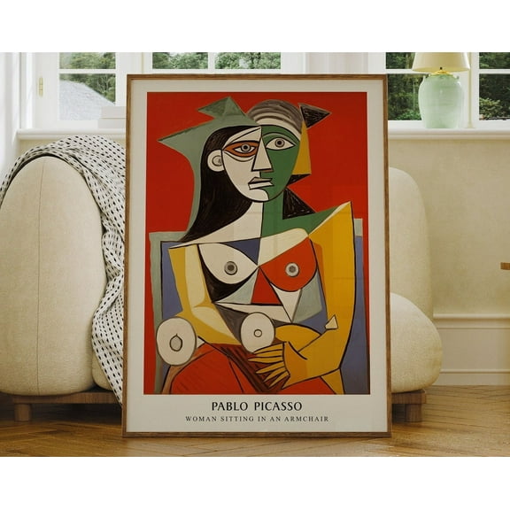 Kna Prints - Picasso Print Maximalist Wall Art, Mid Century Modern, Fine Art, Abstract Wall Art, Digital Prints Wall Art Decor For Home Office, UNFRAMED-8x12