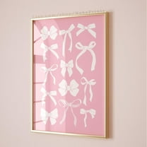 Kna Prints - Pink Bows Print, Balletcore Wall Art, Coquette Room Decor, Light Pink Wall Art, Pastel Blush Art Print, Old Money Aesthetic Dorm Decor ,Decor For Living Room Bedroom, UNFRAMED-8x12