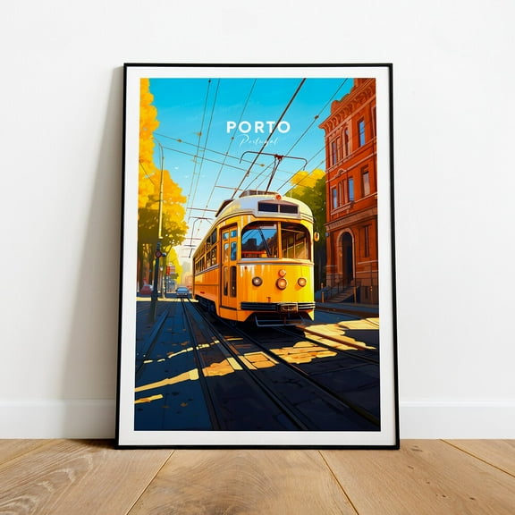 Kna Prints - Porto Traditional Travel Print - Portugal, Porto Poster, Porto Wall Art, Birthday Gift, Wedding Present Unframed Poster, UNFRAMED-18x24