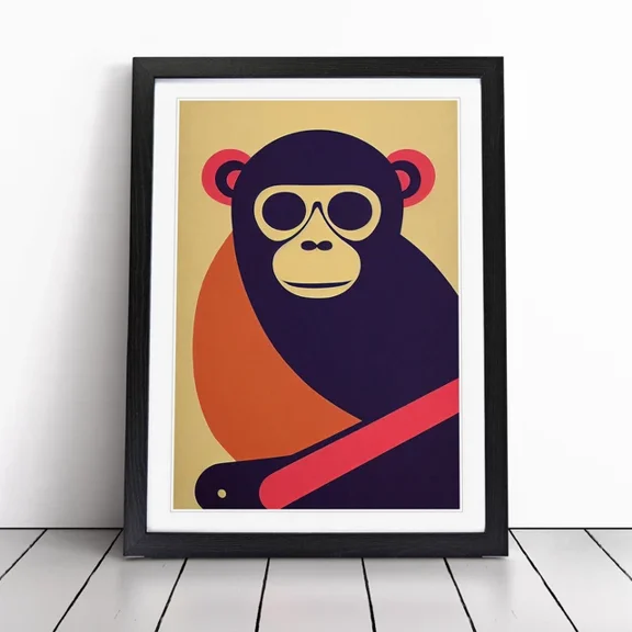 Kna Prints - Poster Abstract Monkey Art No.5 Picture Poster Decor, UNFRAMED-12x18