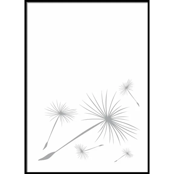 Kna Prints - Poster Dandelions, Script Print, Motivational Artwork, Illustration Art, UNFRAMED-8x12