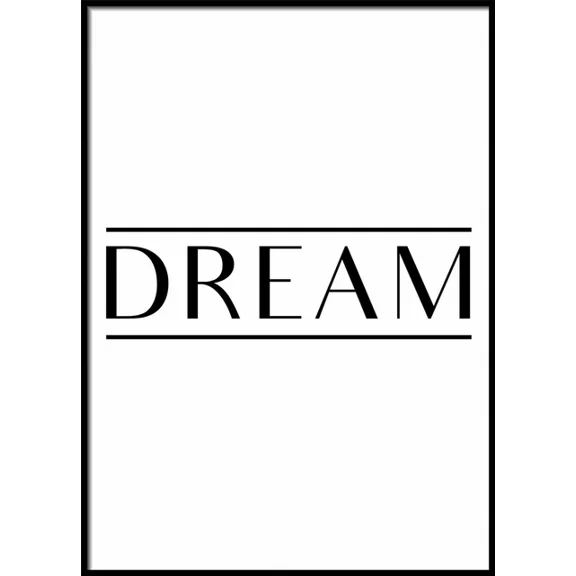 Kna Prints - Poster Dream, Script Print, Trendy Art Print, Home Decor Print, Geometric Prints, UNFRAMED-8x12