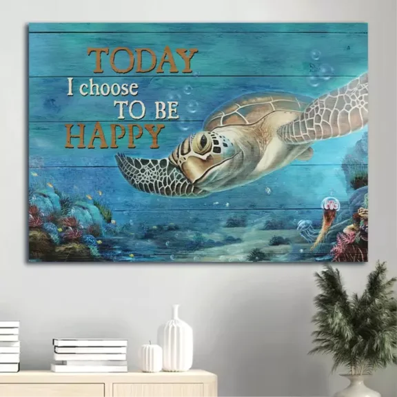 Kna Prints - Poster Jesus Poster - Big Sea Turtle, Ocean Painting Poster - Gift For Christian - T, UNFRAMED-16x24