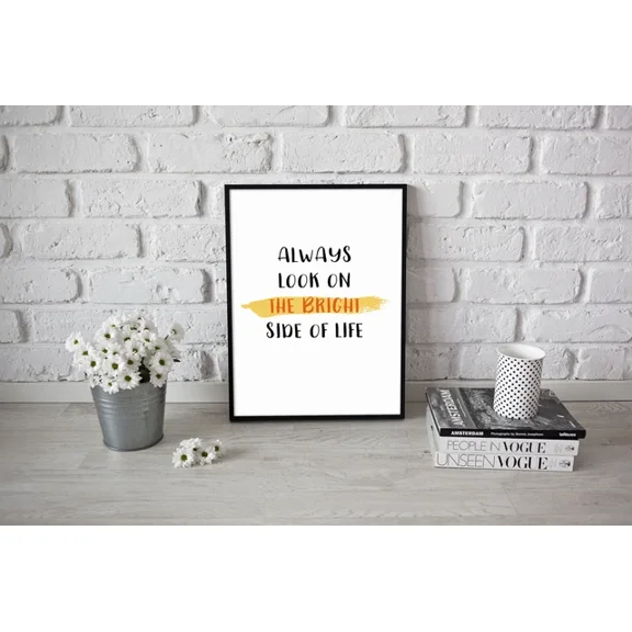 Kna Prints - Poster Monty Python Always Look On The Bright Side Of Life Lyrics Printed Poster Art, UNFRAMED-8x12