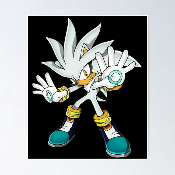 Kna Prints - Poster Movie Sonic The Hedgehog Sticker Design Orange, UNFRAMED-8x12