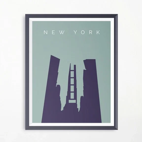 Kna Prints - Poster New York Times Square Minimalistic Travel Poster Print Artwork Original, UNFRAMED-8x12