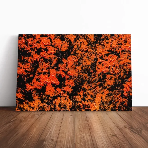 Kna Prints - Poster Orange Abstract Art 18 Picture Decor Living Room, UNFRAMED-8x12