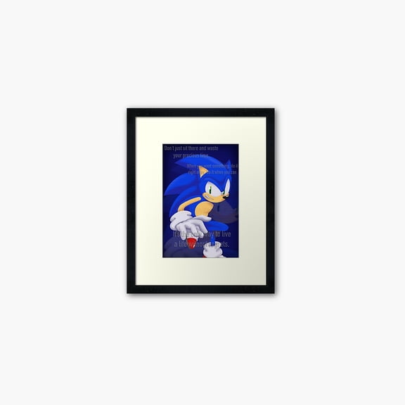 Kna Prints - Poster Palabras De Consejo De Sonic The Hedgehog, UNFRAMED-8x12