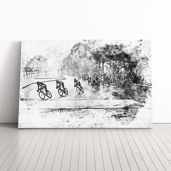 Kna Prints - Poster Tour De France Cycling In Abstract Picture Decor, UNFRAMED-8x12