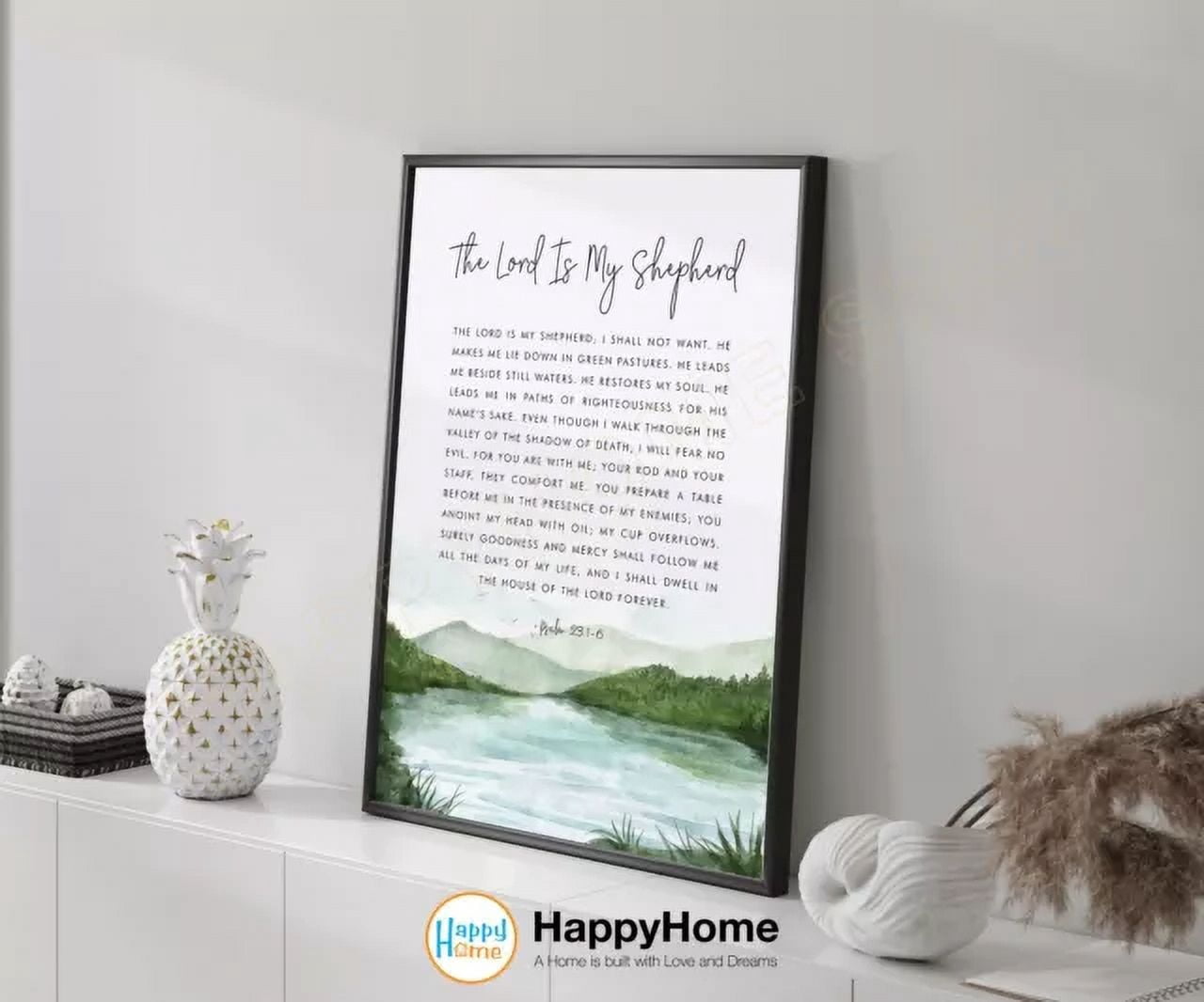 Kna Prints - Psalm 23 Esv The Lord Is My Shepherd Bible Verse Wall Art ...