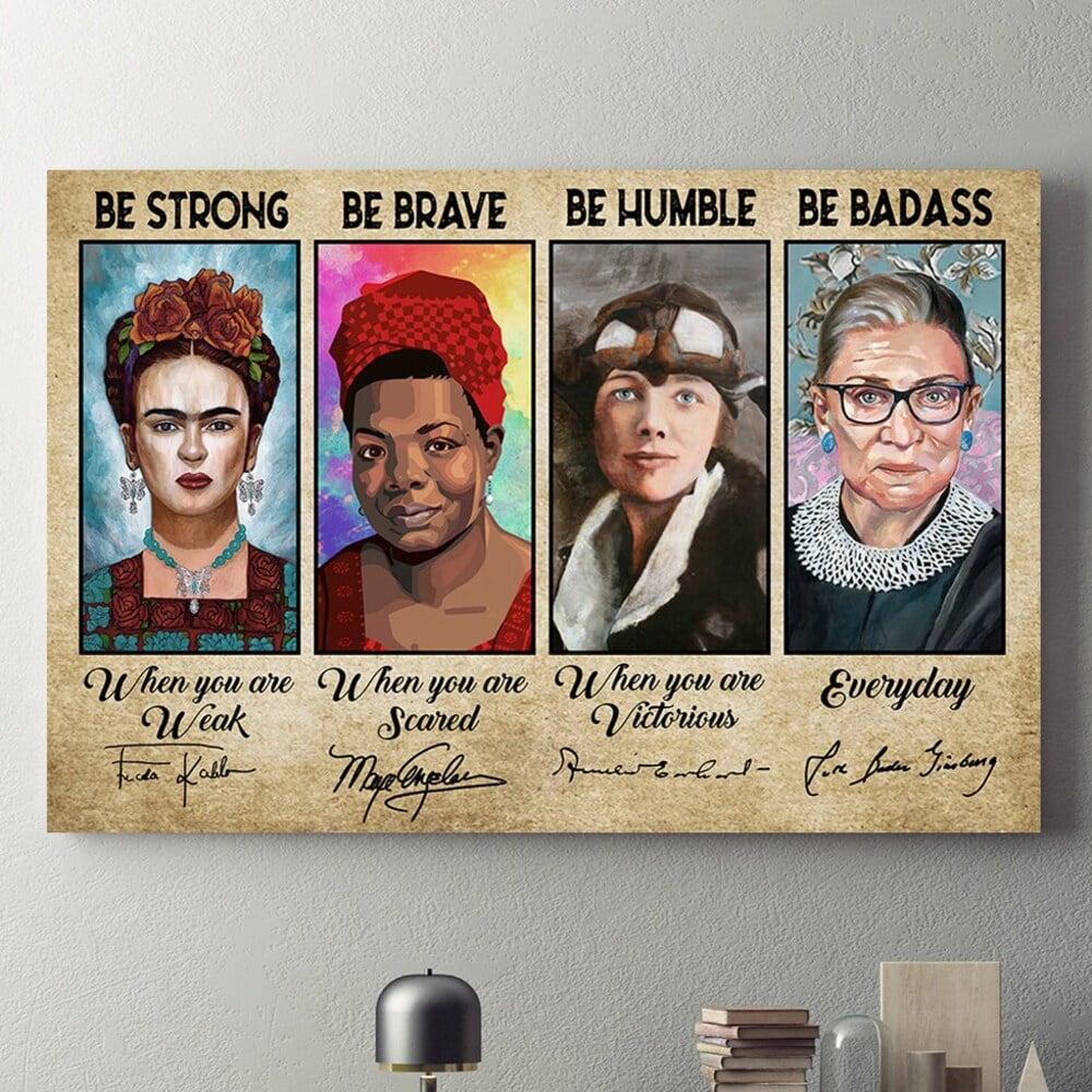 Targa In Metallo Con Scritta Motivazionale: 'Girls Be Strong When You Are Weak...' Decorazione Da Parete 20x30 Cm Per Camera Da Letto