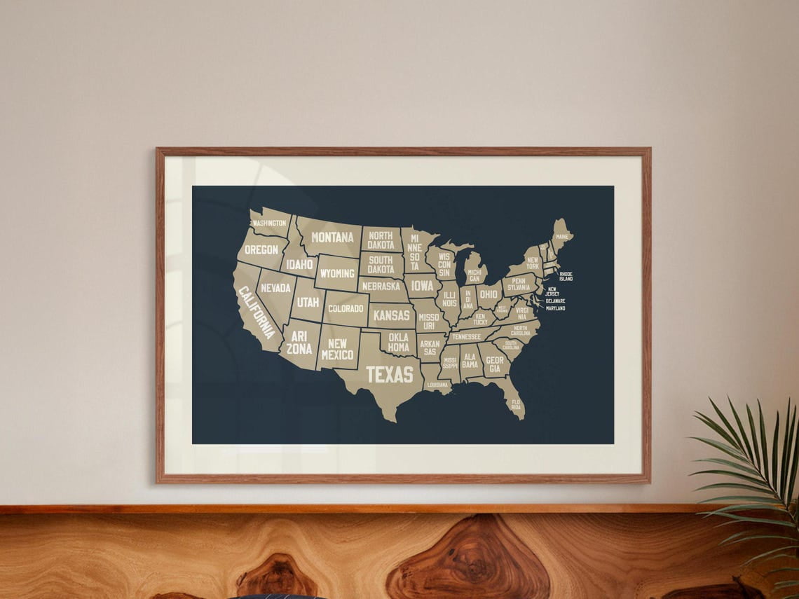 Kna Prints Retro Us Map Print United States Art Poster States Map Kna Prints Retro Us Map Print United States Art Poster States Map Wall Decor Retro United States Wall Art Gift For Traveler Kids UNFRAMED 8x12 7b2daa29 0840 4566 87e4 