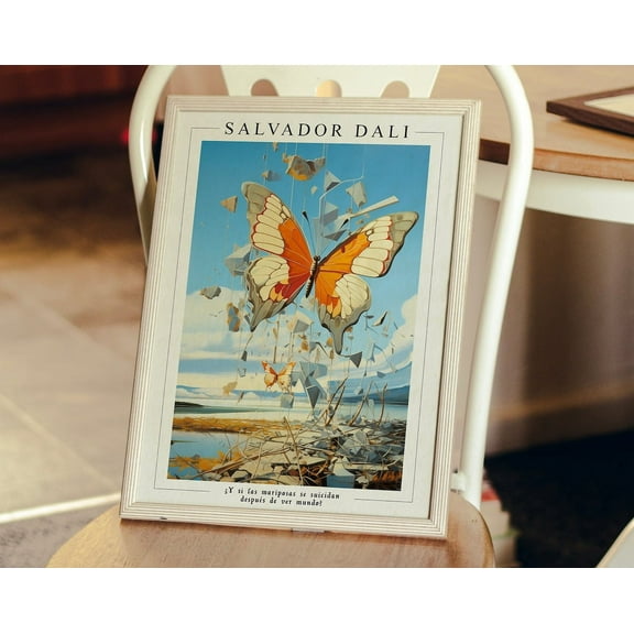 Kna Prints - Salvador Dali Butterfly Wallpaper, Dali Wall Art, Famous Artist Prints, Digital Prints, Surreal Art Wall Art Decor For Home Office, UNFRAMED-8x12