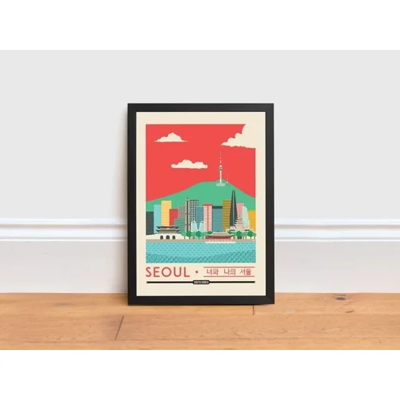 Kna Prints - Seoul Print - South Korea Poster | Travel Poster For Home Decor, Living Room, Bedroom, Office, UNFRAMED-8x12
