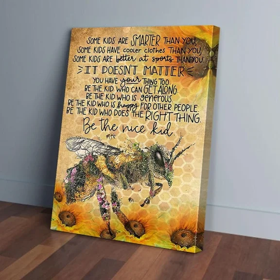 Kna Prints - Some Kids Are Smarter Than You Sunflower Bee Matte Unframed Prints For Home Or Office, Perfect Gift For Everyone, UNFRAMED-16x24