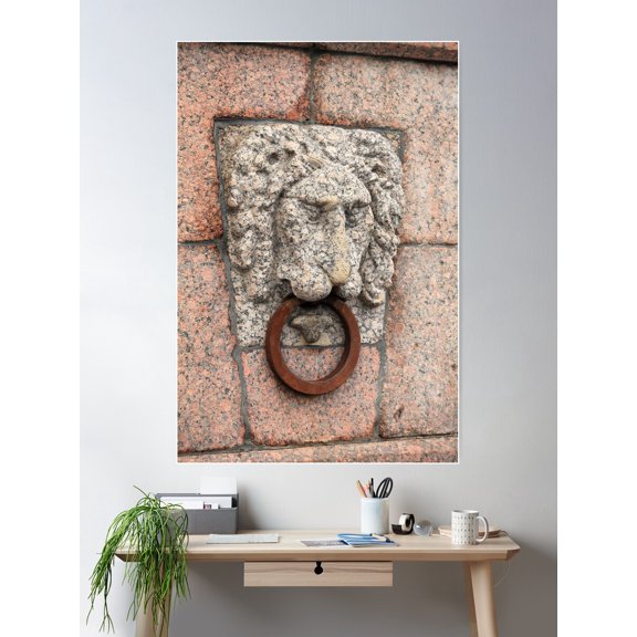 Kna Prints - Stone Lion For Home Decor, Living Room, Bedroom, Office, UNFRAMED-8x12