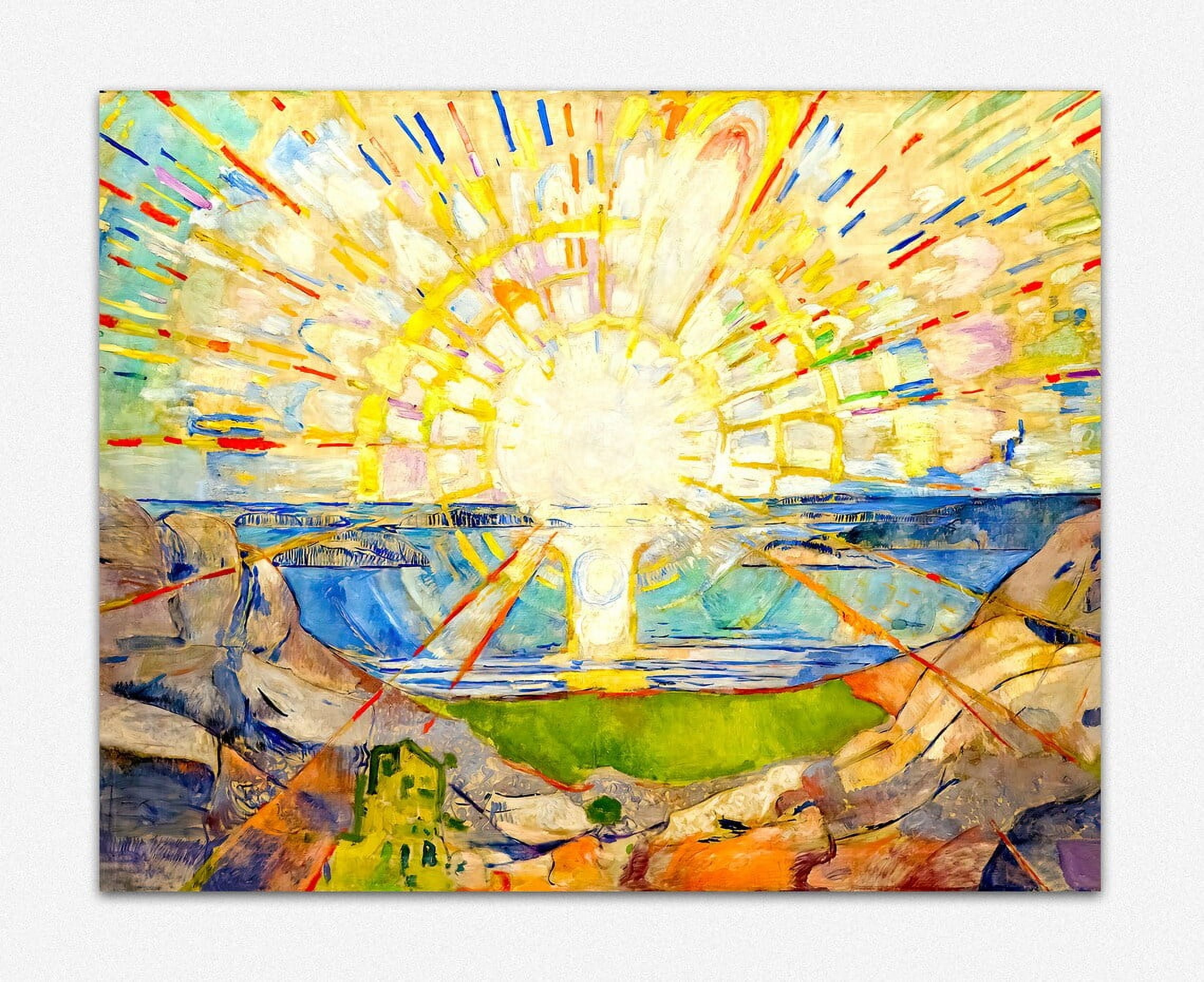 Kna Prints - The Sun Painting By Edvard Munch Sun Wall Art Bright ...