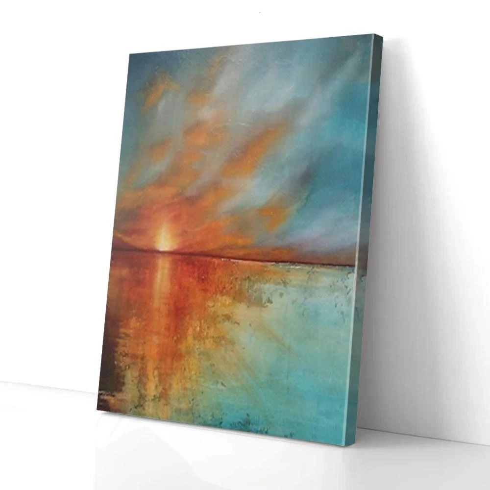 Kna Prints - Sun Raise Reflect Abstract Painting Matte Unframed Prints ...