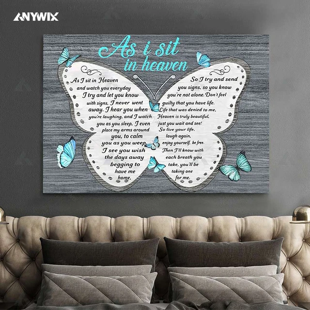 As I Sit in Heaven Framed Sign
