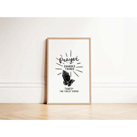 Kna Prints - Toilet Paper Bathroom Print Funny Bathroom Wall Art Retro Bathroom Quote Toilet Humor Half Bathroom Sign Amusing Gift For Home For Home Decor, Living Room, Bedroom, Office, UNFRAMED-8x12