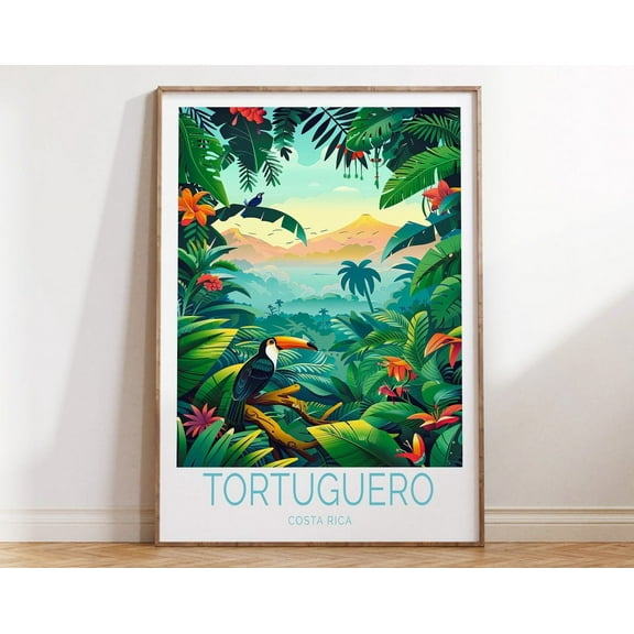 Kna Prints - Tortuguero Costa Rica Travel Poster, Costa Rica Wall Art, Tortuguero Print, City Home Decor, Birthday Present, Personalised Gifts, UNFRAMED-8x12