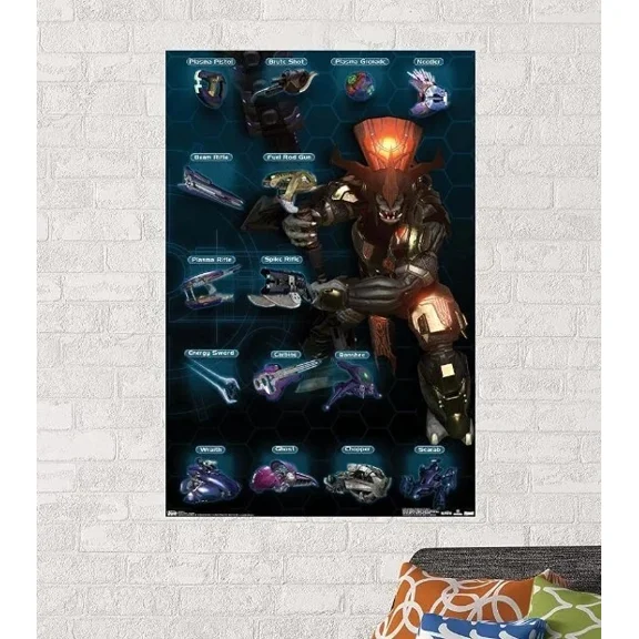 Kna Prints - Trends International Halo 3 - Chart - Covenant Wall Poster For Home Decor, Living Room, Bedroom, Office, UNFRAMED-12x18
