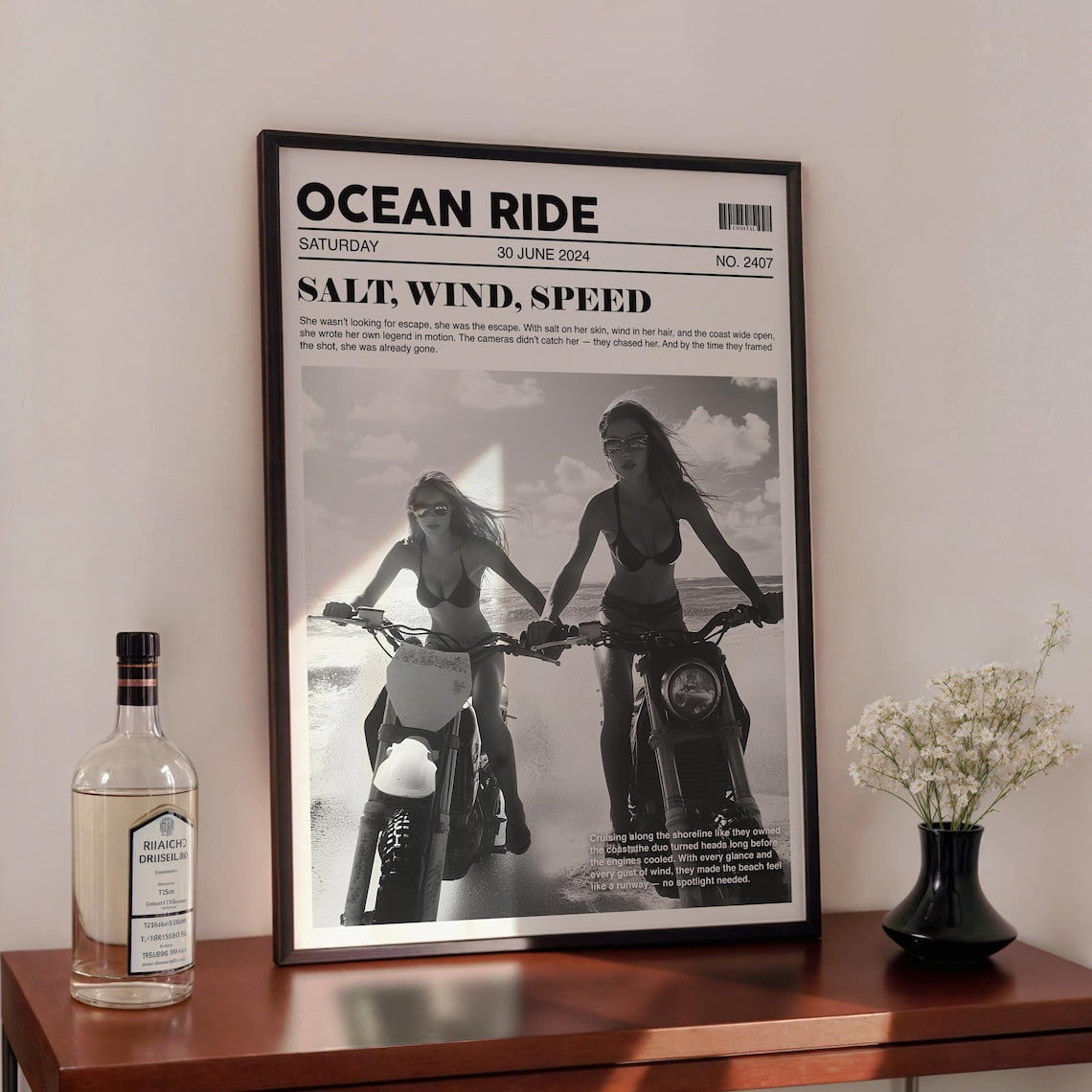 Kna Prints Trendy Coastal Print Ocean Ride , Coastal Wall Art