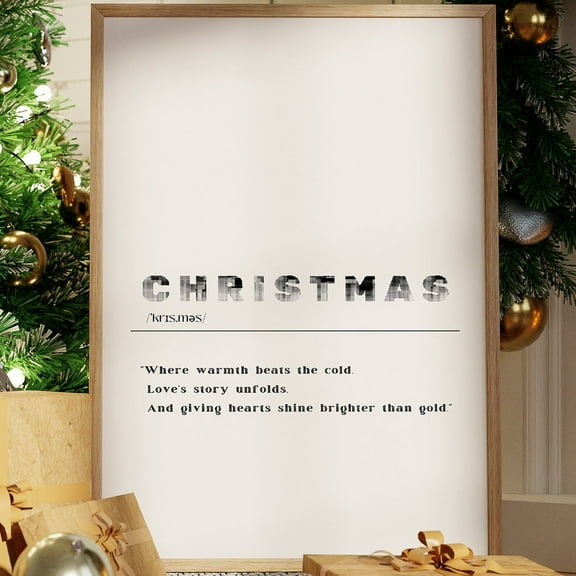 Kna Prints - Trendy Definition Print Minimalist Wall Art, Christian Xmas Gifts, Holiday Home Decorations, ,Decor For Living Room Bedroom, UNFRAMED-8x12