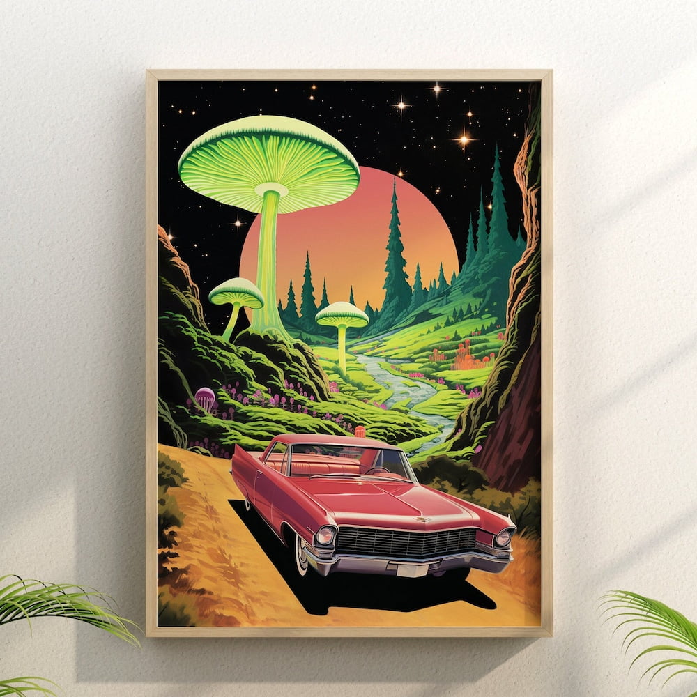 Kna Prints - Trippy Trip 5 Poster, Home Decor, Vintage Poster Print ...