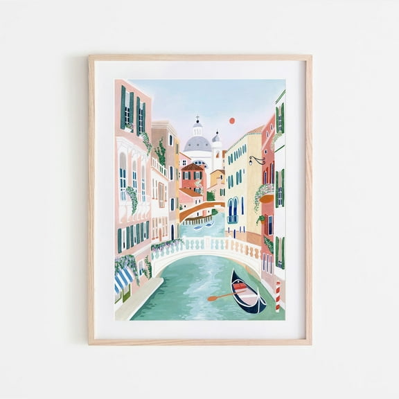 Kna Prints - Venice Poster Print, Venezia Italy Poster Print, Venice Painting, Travel Gift, Travel Poster, Engagement, Wedding, Anniversary, Housewarming Gift Unframed Poster, UNFRAMED-8x12