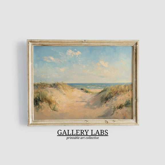 Kna Prints - Vintage Beach Print ¢ Coastal Landscape Wall Art ¢ Antique Wall Decor ¢ Seaside Painting ¢ Beach House Decor ¢ Able Art For Home Decor UNFRAMED-12x18