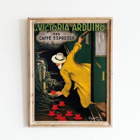 Kna Prints - Vintage Coffee Poster Old French Coffee Ad Painting Espresso Kitchen Wall Art Coffee Shop Art Kitchen Coffee Lover Gift Unframed Poster, UNFRAMED-12x18