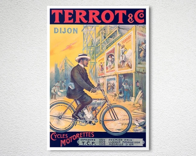 Kna Prints Vintage Cycles Terrot Dijon Advertisement Art Poster For kna-prints-vintage-cycles-terrot-dijon-advertisement-art-poster-for