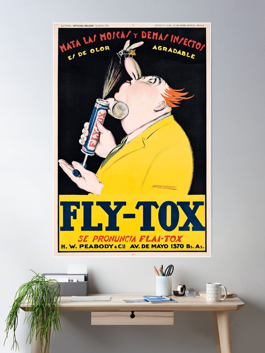Kna Prints - Vintage Fly Spray Insecticide Poster Poster Wall Art ...
