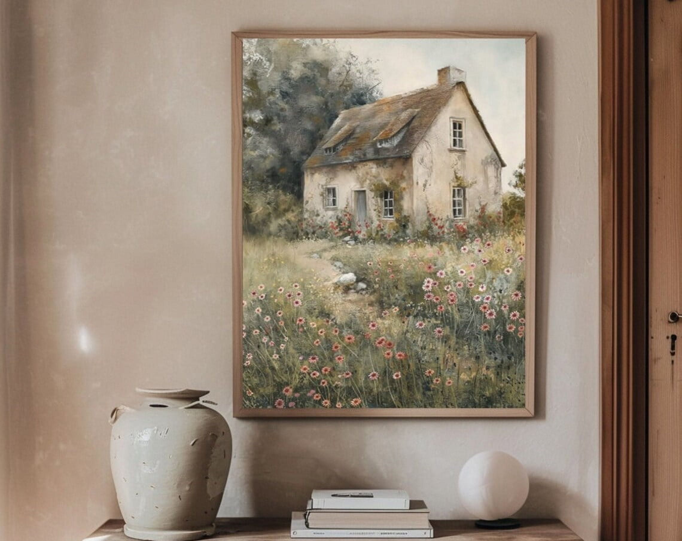 Kna Prints - Vintage House Print, Rustic Farmhouse Wall Decor, Muted ...