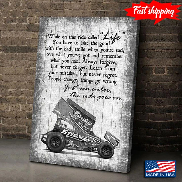 Of All The Paths You Take In Life Racing Sprint Car Canvas US ONLY!