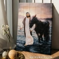 thumbnail image 1 of Kna Prints - Walking With Jesus, Stunning Black Horse, Jesus Walking On Water - Jesus Portrait Poster Prints, Home Decor Wall Art, UNFRAMED-18x24, 1 of 2
