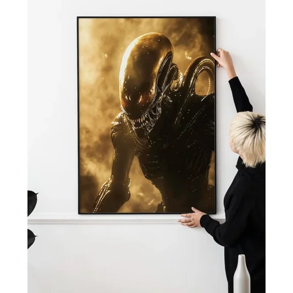 Kna Prints - Xenomorph Alien Inspired Poster Print For Home Decor, Living Room, Bedroom, Office, UNFRAMED-8x12