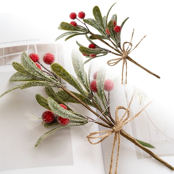 Kna Red Berry Pinecone Berry Holiday Picking Holly DIY Craft Decora
