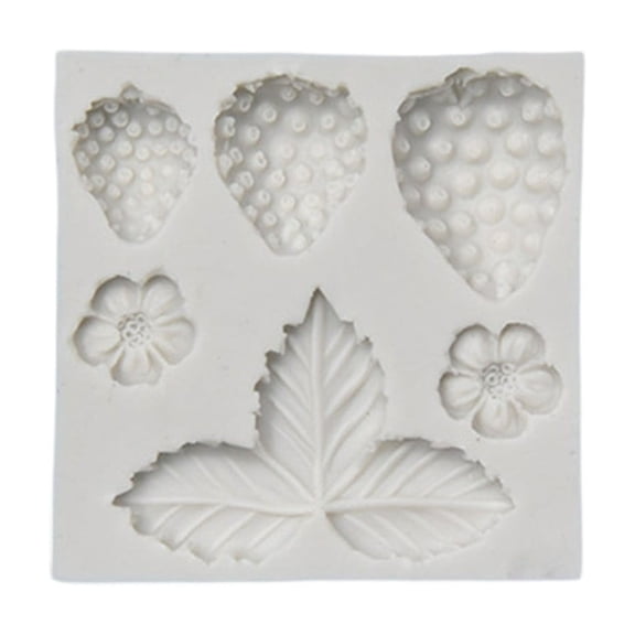 Kna Silicone For Creating The Shape Of Slices Star Blueberries Raspberries Pinecones And Strawberries With Leaf Decorations.