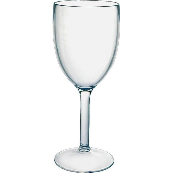 Knack3 185201I Basic Textured Wine Glass, 12 oz, Acrylic, Clear