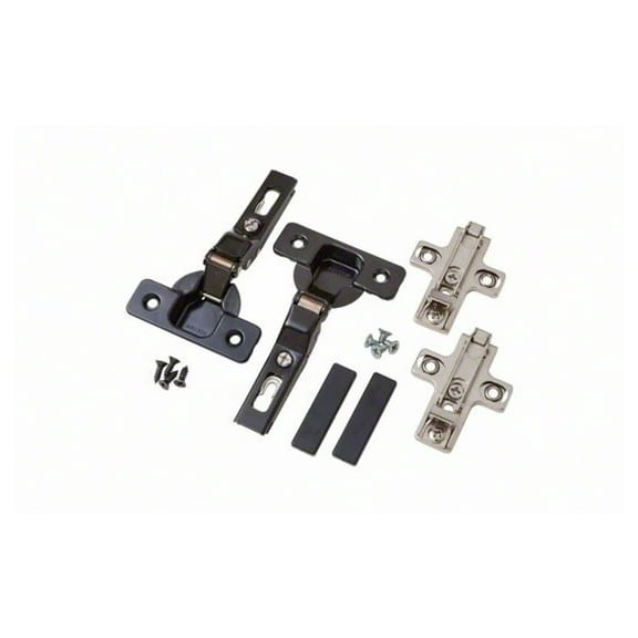 Knape And Vogt 8080Hkl-Sal Partial Overlay Press-In Concealed Euro Cabinet Door Hinge Kit