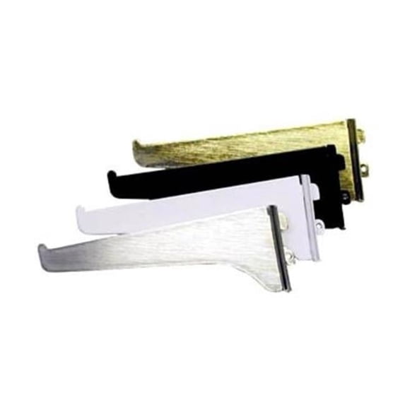 Knape & Vogt 14 in. Regular-Duty Bracket with Lip - White - 14in.