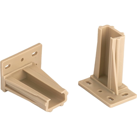 Knape & Vogt 2-3/8" Plastic Drawer Slide Mounting Bracket (2-Pack) Standard Mounting Hardware, Drop-In Replacement