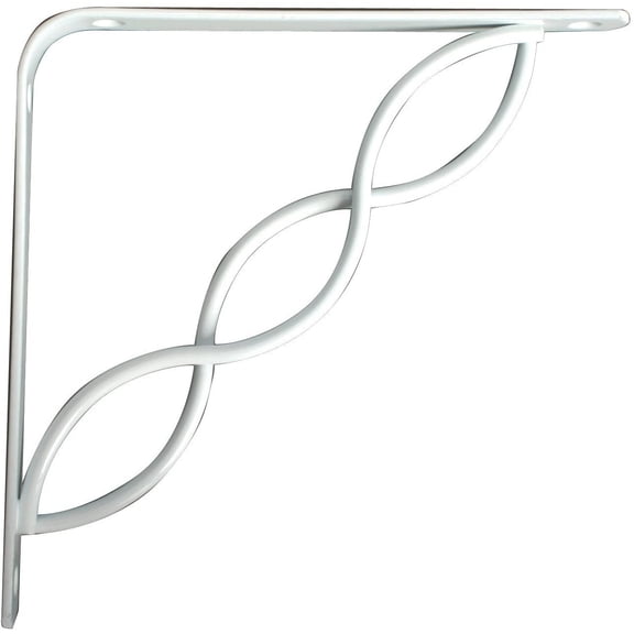 Knape & Vogt 200C WH6 6" White Deco Shelf Bracket